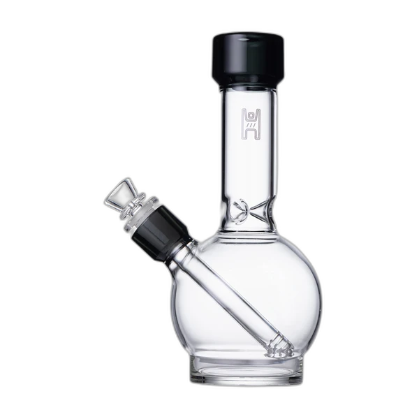Human Grade 9" Ball Water Pipe - Clear Smoke
