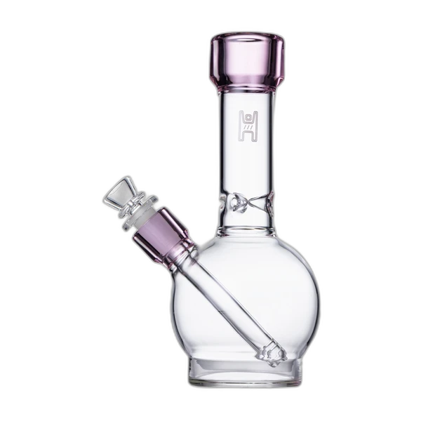 Human Grade 9" Ball Water Pipe - Clear Pink