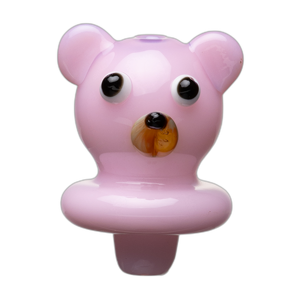 Human Grade Bear Carb Cap, milky pink glass