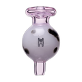 Human Grade Cow Carb Cap in pink glass with black spots