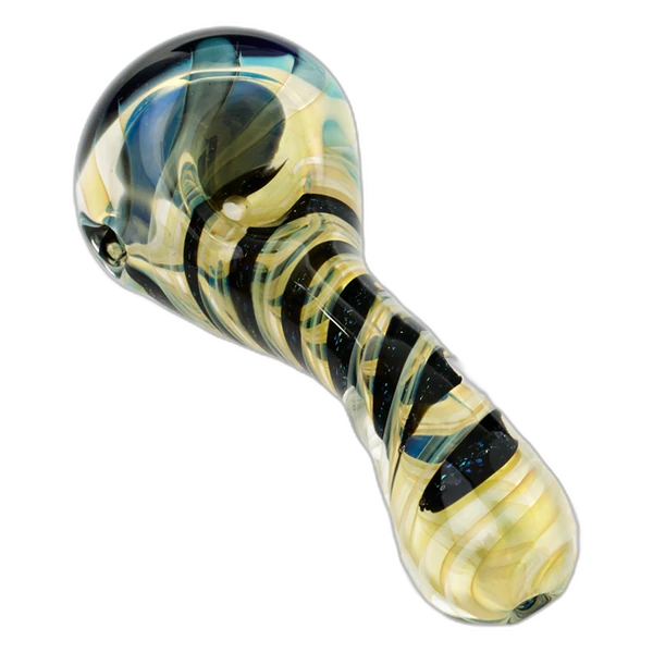 Human Grade Eye of the Galaxy Hand Pipe in Silver Fumed Galaxy Dichro