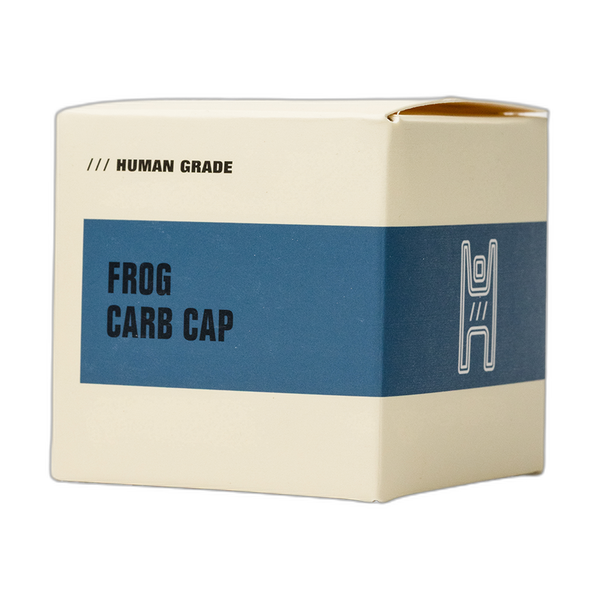 Human Grade Frog Carb Cap, retail box, front view