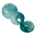 Human Grade GenoPype Hand Pipe in White And Teal