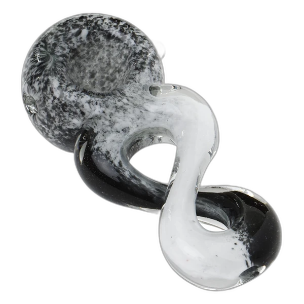 Human Grade GenoPype Hand Pipe in Black And White