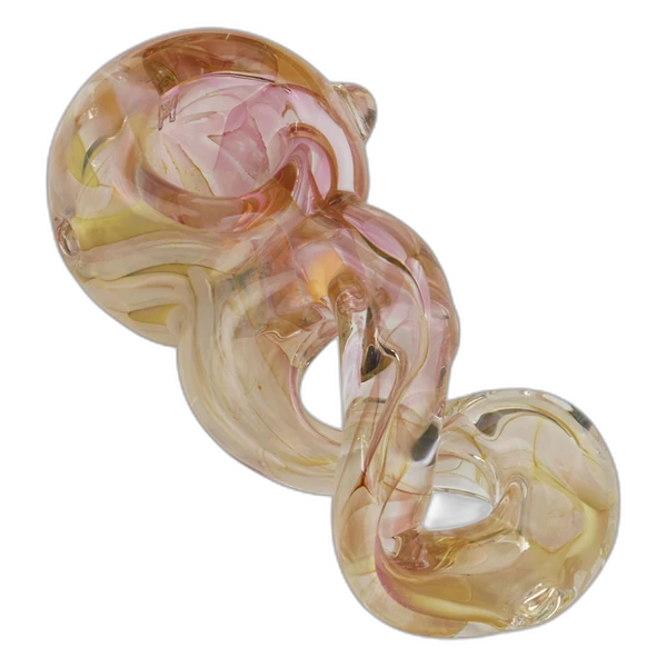 Human Grade GenoPype Hand Pipe in Fumed Silver And Gold