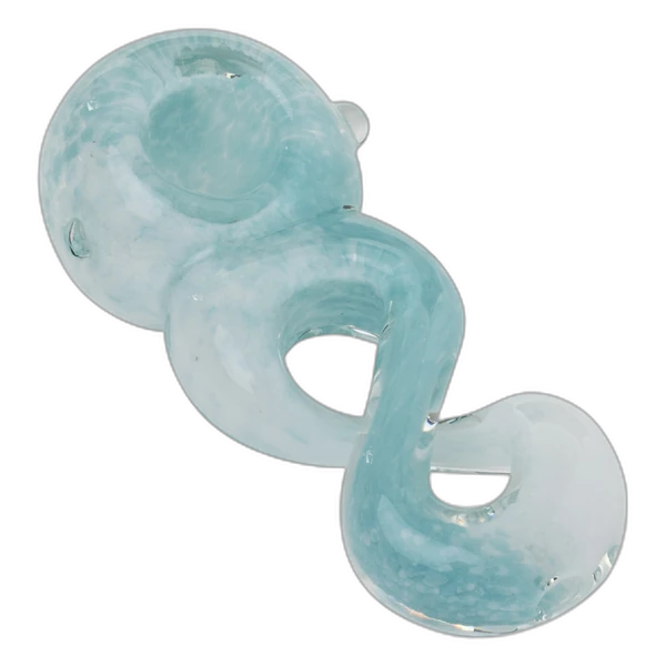 Human Grade GenoPype Hand Pipe in White And Glacier
