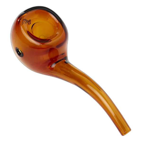 Human Grade Hawkbill Hand Pipe in Amber