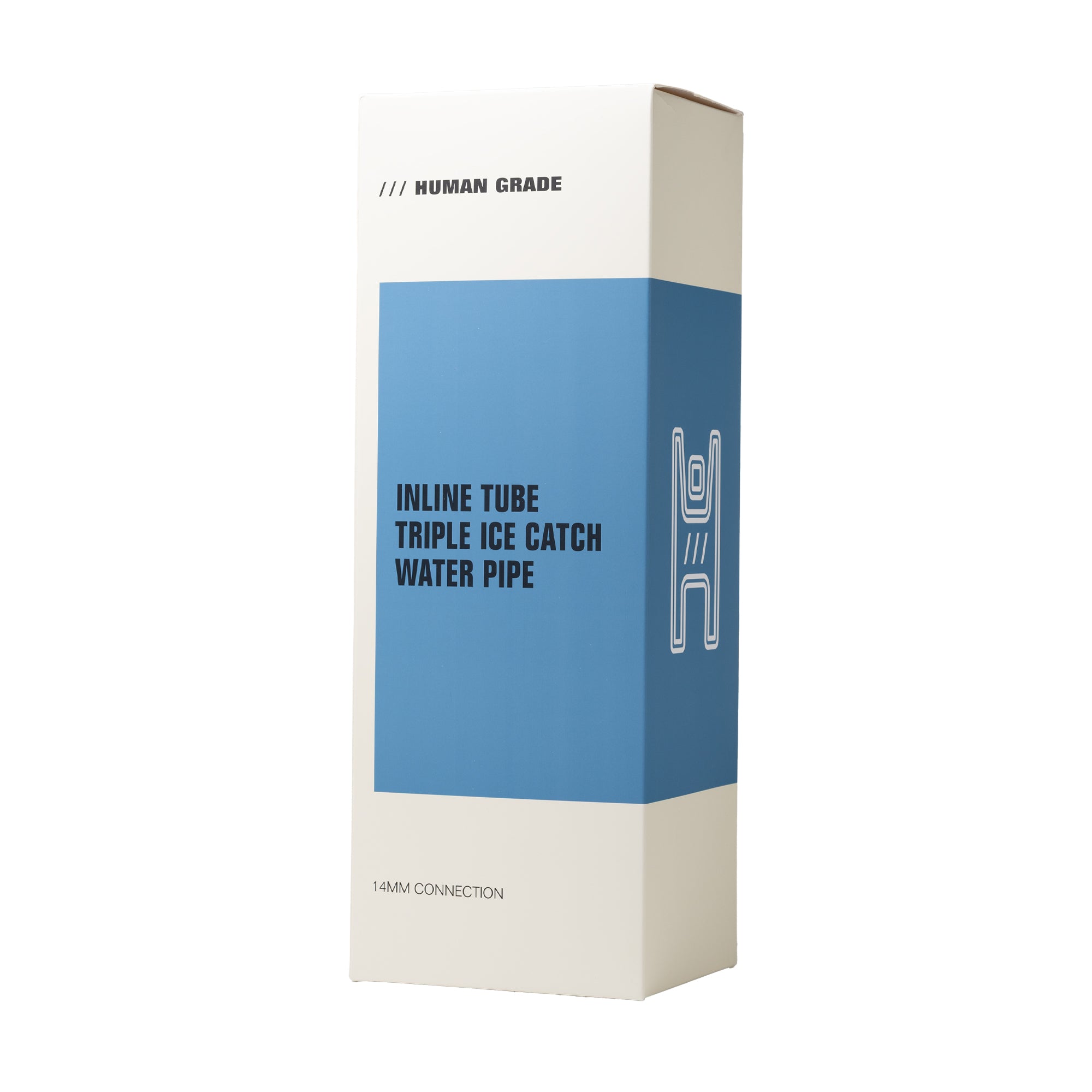 Human Grade Inline Tube Triple Ice Catch Water Pipe