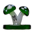 Human Grade Mushroom Carb Cap in green with a green base
