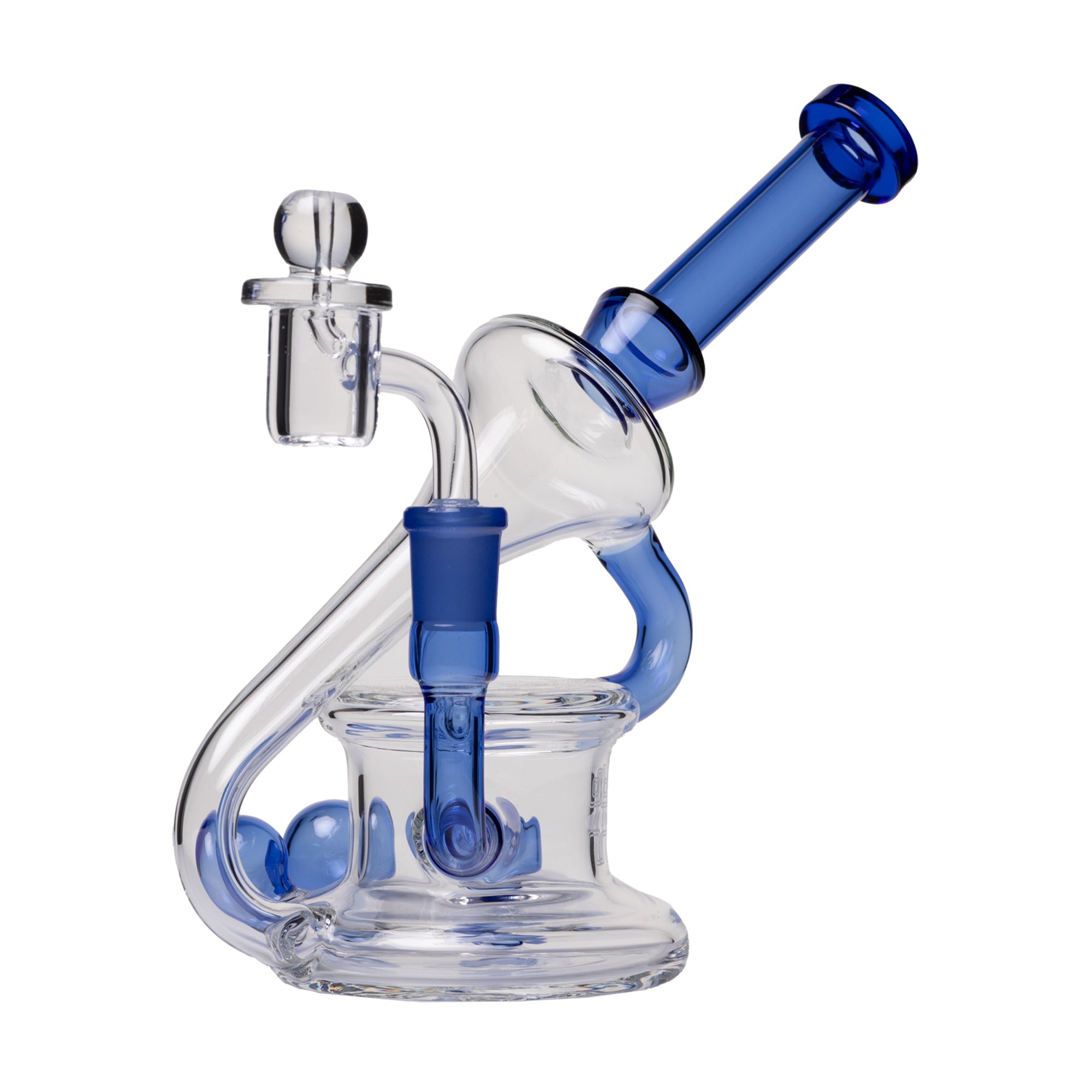 Human Grade Recycler 45 Triple Marble Dab Rig – 7.5" borosilicate glass concentrate rig