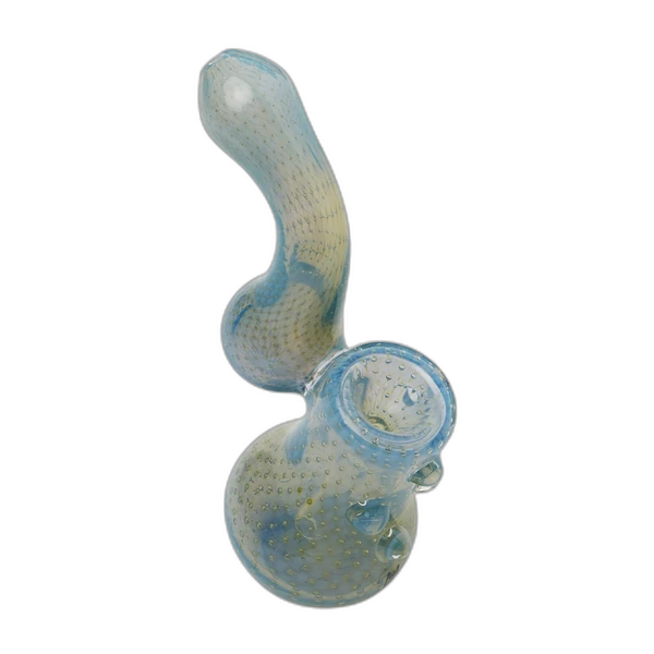 Human Grade Sherlock Bubbler 2, in Bubble Trap Light Blue Silver Fumed