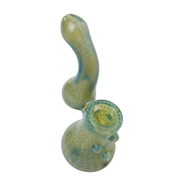 Human Grade Sherlock Bubbler 2, in Bubble Trap Green Silver Fumed