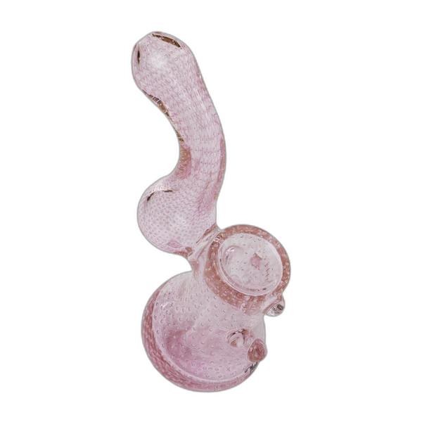 Human Grade Sherlock Bubbler 2, in Bubble Trap Pink Gold Fumed