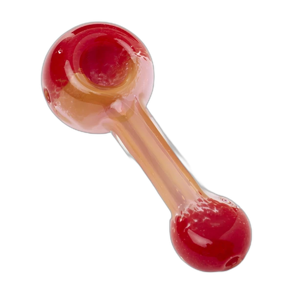Human Grade Spoon Pipe Model D, in Red Frit