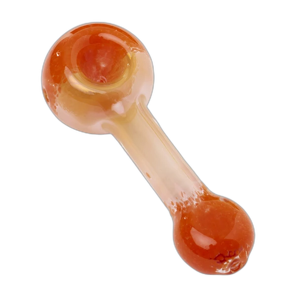 Human Grade Spoon Pipe Model D, in Orange Frit