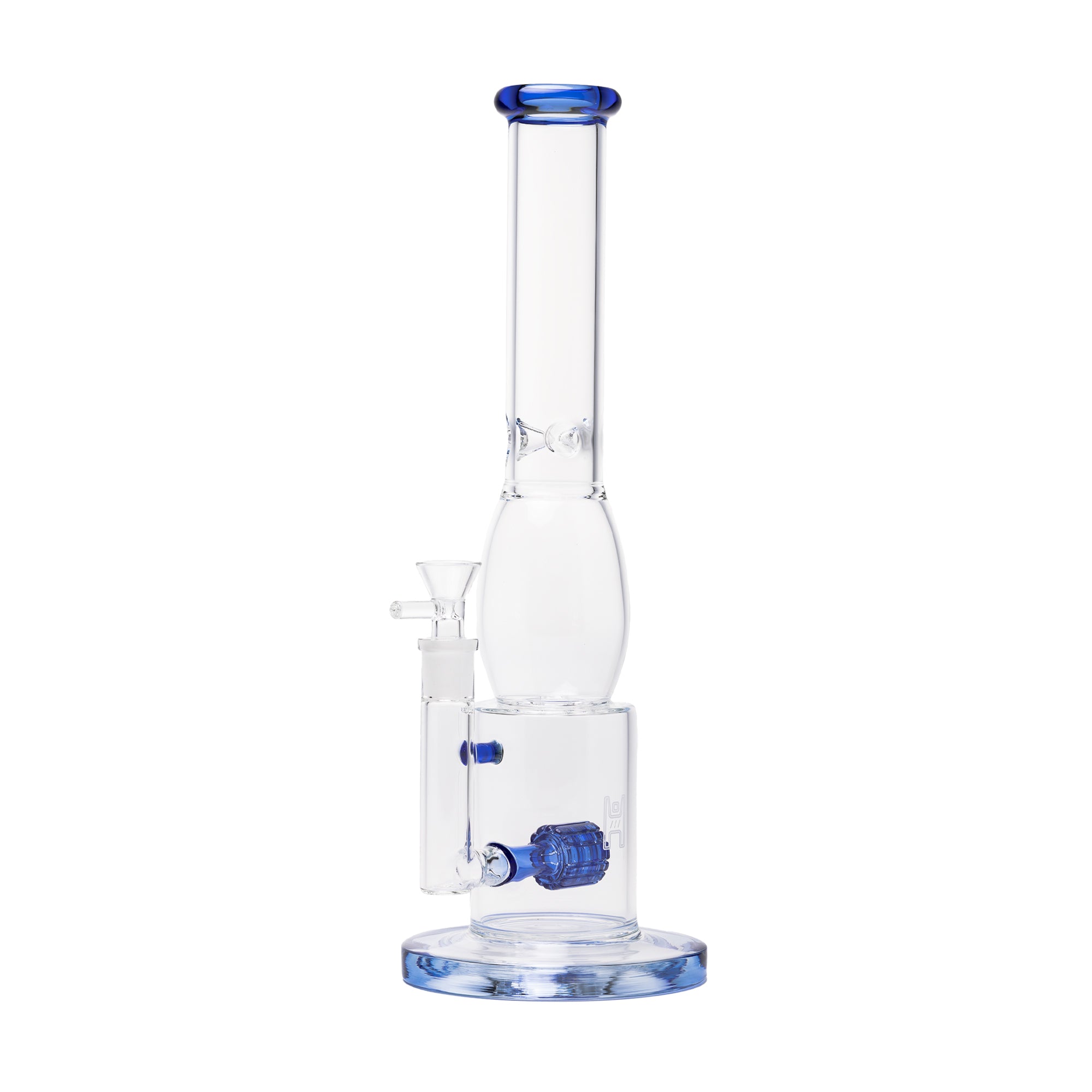 Human Grade The Lantern Water Pipe – 13.75" borosilicate glass water pipe with horizontal shower perc and ice catch