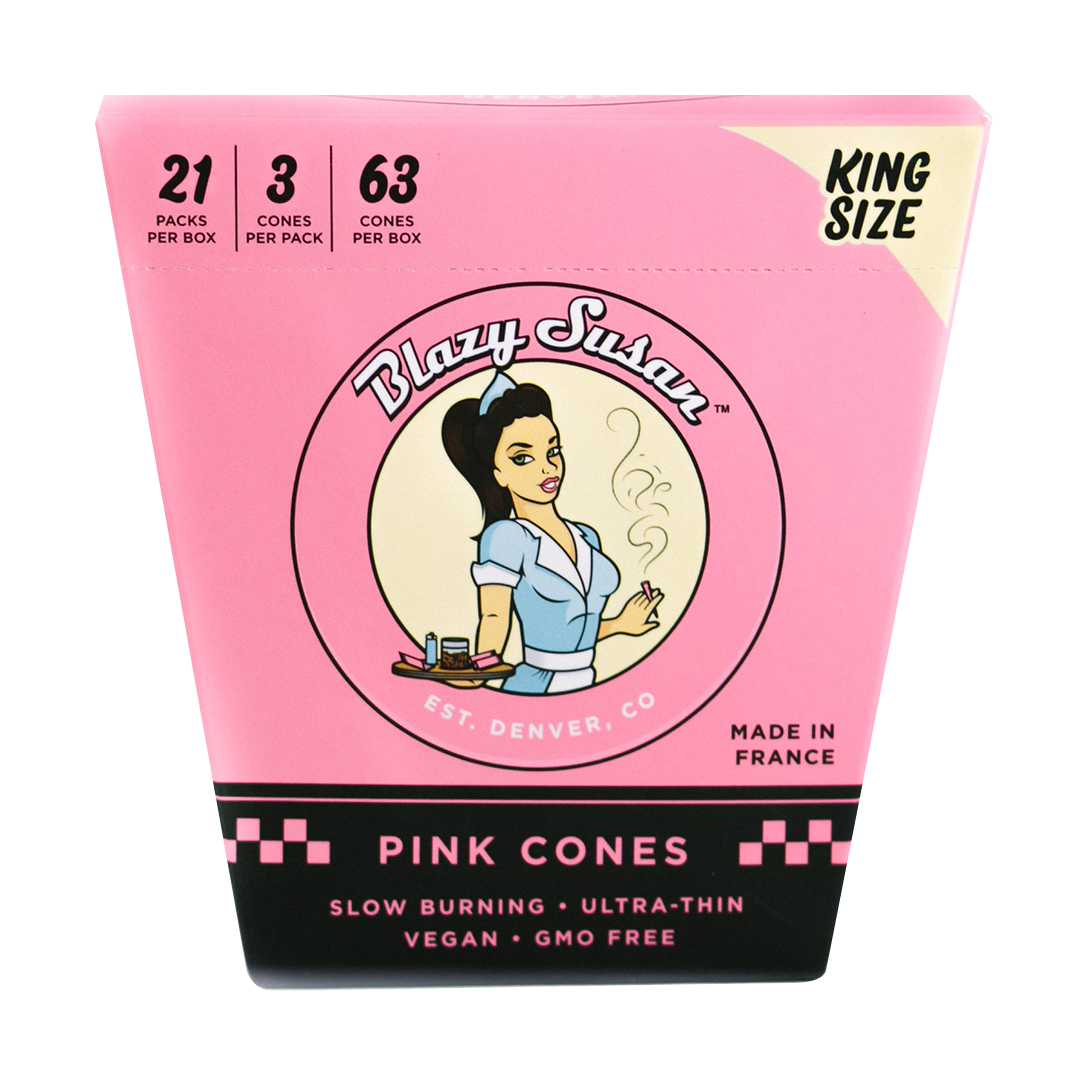 Blazy Susan Pink Paper Cones