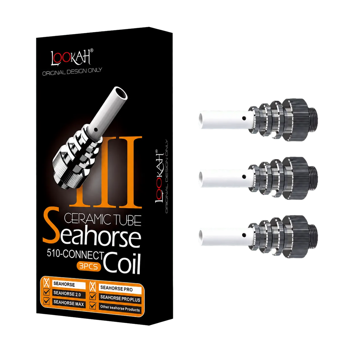 Lookah Seahorse Coils - Coil III ceramic tube