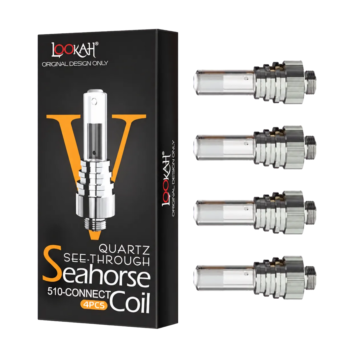 Lookah Seahorse Coils - Coil V see-through quartz