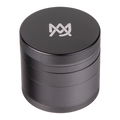 MJ Arsenal 4 Piece Grinder – 2.2" black aluminum four-piece grinder with MJA logo lid