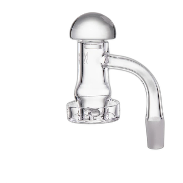 MJ Arsenal Bubble Banger – full weld quartz banger with rounded bubble-cap silhouette, cap and terp pearls