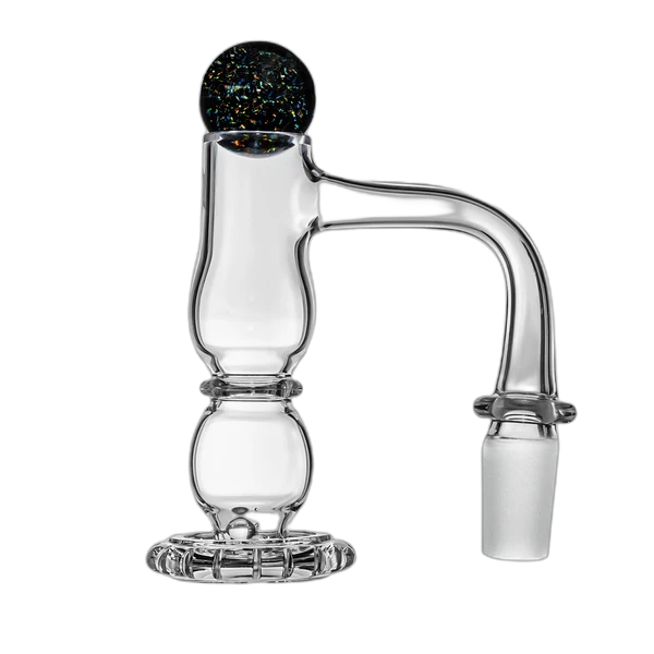 MJ Arsenal Cumulus Bubble Slurper – full weld quartz slurper banger with bubble chamber, marble cap and terp pearls