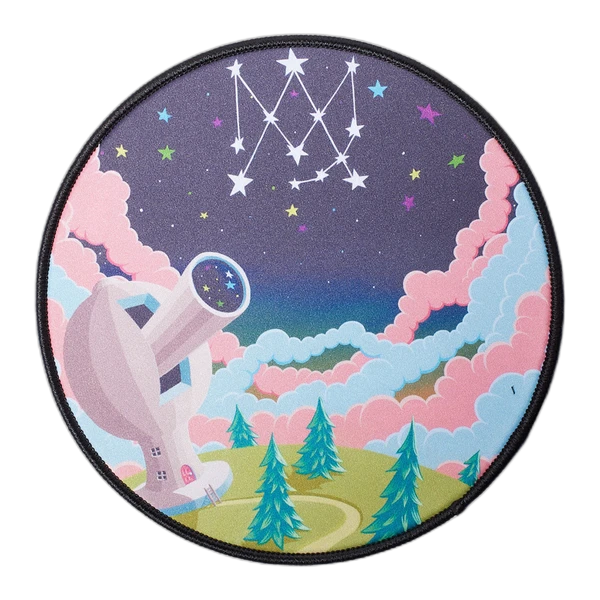 MJ Arsenal Dab Mat – 9" round Starry Night design dab mat for mini rigs
