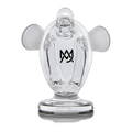 MJ Arsenal Dubbler Original Double Bubbler – clear glass blunt bubbler with two cone holders