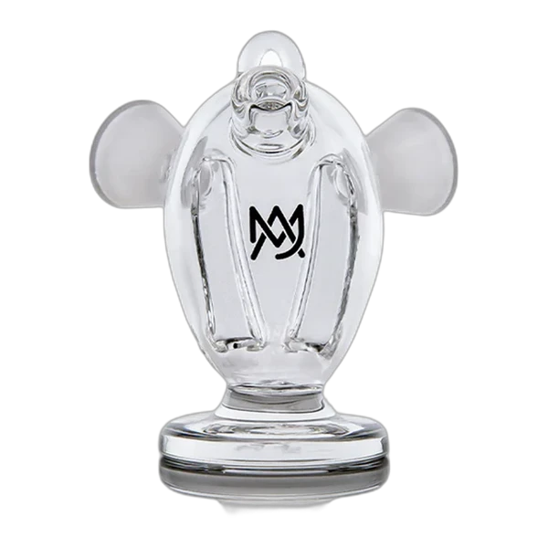 MJ Arsenal Dubbler Original Double Bubbler – clear glass blunt bubbler with two cone holders