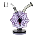MJ Arsenal Nightcrawler Dab Rig – full-color spiderweb mini dab rig with 10mm quartz banger