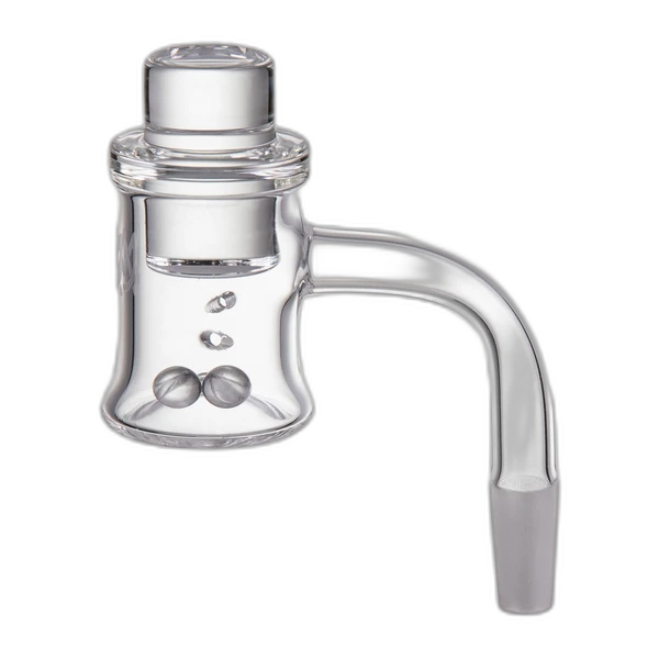 MJ Arsenal Sidewinder Banger – full weld quartz banger with side-entry airflow, cap and terp pearls
