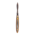 MJ Arsenal Wooden Round Dab Tool – 7" stainless dabber with round multicolor laminated wood handle