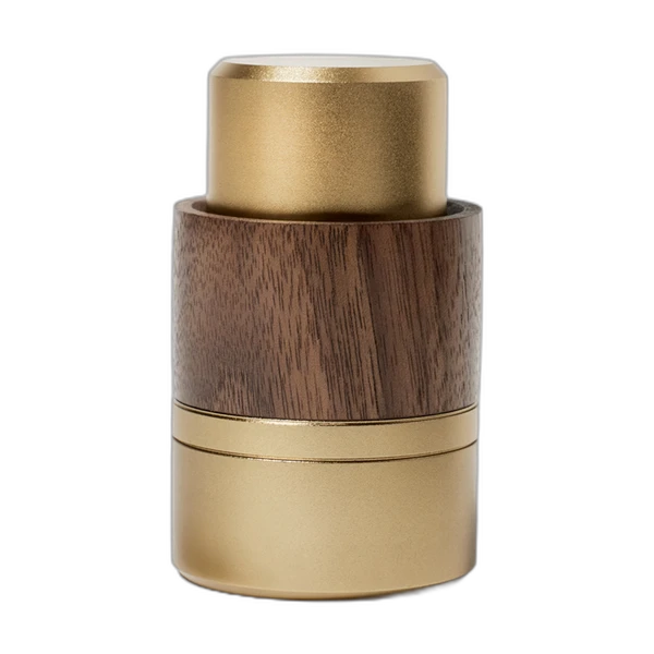NWTN Home Mortar & Pestle Grinder – 2" toothless aluminum grinder with black walnut accent