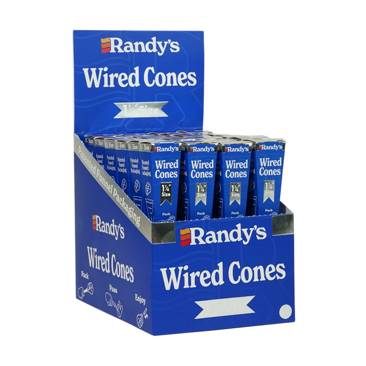 Randy's Wired 1 1/4 Cones Pre-Rolled Papers