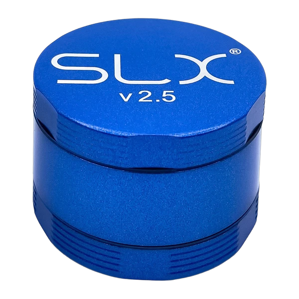 SLX V2.5 ceramic coat grinder, 2" in blue, closed, front view