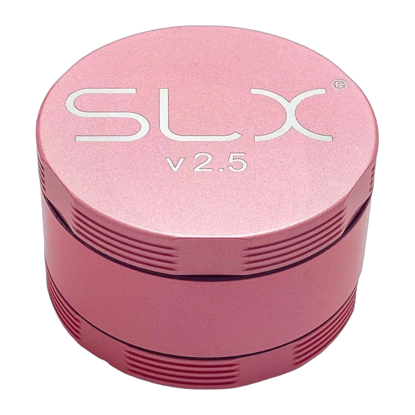 SLX V2.5 ceramic coat grinder, 2" in pink, closed, front view