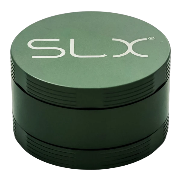 SLX V2.5 ceramic coat grinder, 3.5" BFG in green, closed, front view