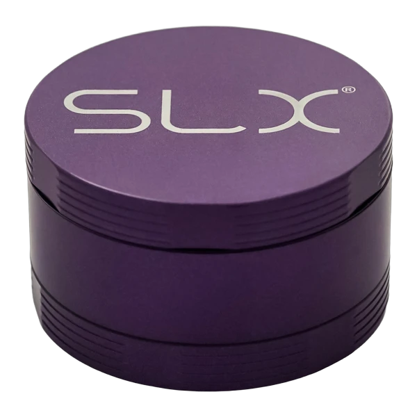 SLX V2.5 ceramic coat grinder, 3.5" BFG in purple, closed, front view